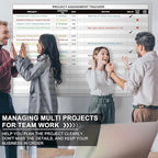 Lincia Large Magnetic Project Planning Management Vision Board 24" x 36" Reusable Office Whiteboard Make Ready Board Property Management Wall Project Planner for Managers Entrepreneurs
