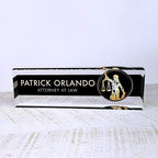 Artblox Office Desk Name Plate Personalized | Custom Name Plates for Desks | Lawyer Design On Clear Acrylic Glass | Office Desk Decor - (8" x 2.5")