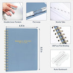 SUNEE 2026 Planner 5.9" x 8.3" – Dated Productivity Planner for Time Management - Daily,Weekly & Monthly Planner to Achieve Goals - Planner 2026 dated from January 2026 – December 2026,Grey Blue