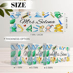 Personalized Name Plate for Desk, Custom Acrylic Desk Name Sign, Office Appreciation Gifts for Women Men Coworkers Boss Teacher Employee (Teacher)