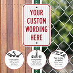 Custom Sign, Personalized Metal Signs, Customize for Office, Business, Workplace, Office, Home, Airbnb, Delivery Signs, 12x18 Inches, 3M EGP Reflective .063 Aluminum, Made in USA