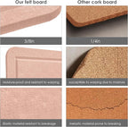 Bulletin Board, 24 x 18 inches Felt Board Decorative Pin Board, Cork Board Alternative for Wall, Foldable Photo Board Self-Adhesive Vision Board Mood Board with 20 Pushpins - Mauvey Pink