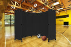 Versare MP10 Portable Folding Wall Partition | Economical 5 Panel Design | Portable Room Divider On Wheels | Adjustable, Freestanding Setup | Multiple Widths