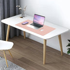 AFIING Dual-Sided Desk Pad, Natural Cork & PU Leather, Desk Mat Protector Non-Slip, Waterproof, Easy Clean,Large Mouse mats for Office and Home Work(Pink, 31.5"x17")