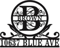 Personalized House Number Monogram Sign, Custom Address Sign with Last Name, House Numbers for Outside, Address Plaques for House，Address Numbers for Houses