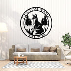 Metal Signs Customized, Personalized Fox Metal Signs, Funny Fox Wall Art Decor, Custom Metal Name Sign, Metal Fox Decorations, Farmhouse Outdoor Decor, Personalized Housewarming Gifts