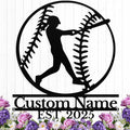 Personalized Softball Metal Sign Custom Name Sign for Softball Player, Girls Room Decor Softball Lover Present, Sports Wall Art Decor, Gift for Girls, Team, Mother, Wife, Daughter