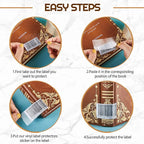 Zonon 2500 Pcs Clear Labels Label Protector Clear Stickers Wafer Seals Waterproof Labels for Protecting Barcodes, Numbers and Stickers (3.15 x 1.18 Inch,Rectangle)