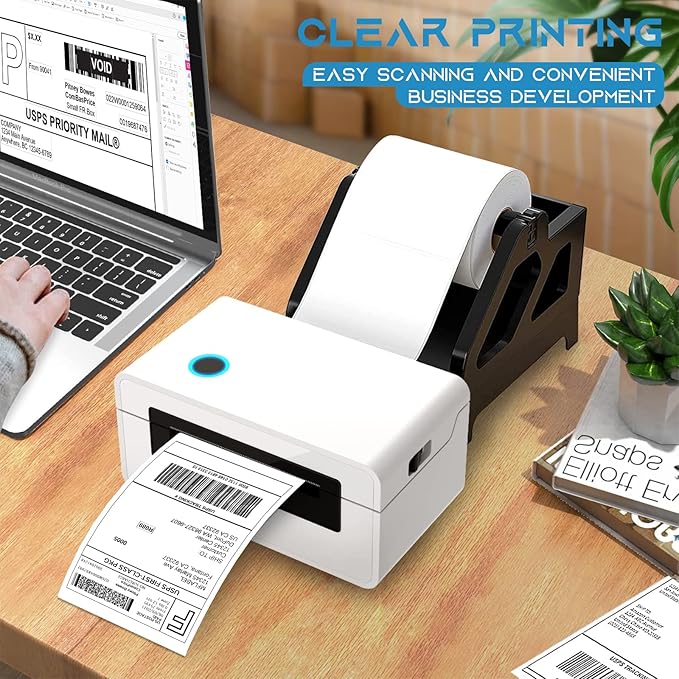 MFLABEL 4x6 Thermal Shipping Labels - 12 Rolls of 250, Perforated & Smudge-Proof Direct Thermal Labels Compatible with Rollo, Zebra, for Amazon UPS FedEx Shopify