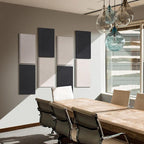 23.62" X 11.81" X 2" Fiberglass Wall Panel, 4 Pack Acoustic Panels, Acoustic Panels Sound Absorbing for Office, Studio, Home Theatre - Heather Grey