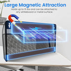 KZWKRG 2PCS Magnetic File Holder - No Drilling Magazine Paper Document Holder, Magnetic File Paper Mail Organizer, Magnetic Hanging File Organizer for File Cabinets, Office, Whiteboard