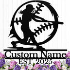 Personalized Softball Metal Sign Custom Player Softball Name Sign Girls Room Decor Softball Lover Present Sports Wall Art Decorations Gift for Girls, Team, Mother, Wife, Daughter
