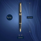 Waterman Expert Fountain Pen Gloss Black with 23k Gold Trim Fine Nib Gift Box
