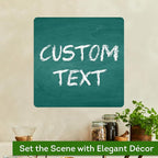 Custom Sign, Custom Street Sign, 11 Font Colors, 13 Font Styles, 4 Hole Options, 22 Sizes, 18x18 Inches, Rust Free DiBound, Fade Resistant, Made in USA by My Sign Center (Chalkboard Green)