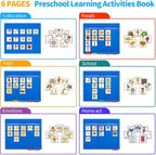 Visual Communication Book, Nonverbal Communication Board, Autism Language Vocabulary Learning Materials, Speech Articulation Therapy Cue Cards for Kids, Toddler Behavior Book for Home School