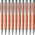 Yucold Customized Pens with Name/Logo - Touch Screen Stylus Ballpoint Pen, Perfect for Weddings, Business & Personalized Gifts (Orange,300)