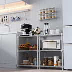 M MZG 450 lbs Wire Storage Shelving 3-Tier Utility Shelving Unit Steel Organizer Wire Rack for Home,Kitchen,Office,White (11.8" D x 17.7" W x 26.4" H)