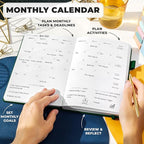Clever Fox Planner Premium Edition – Undated Luxurious Weekly & Monthly Planner to Increase Productivity and Hit Your Goals – Organizer – Start Anytime, A5, Lasts 1 Year, Forest Green (Weekly)