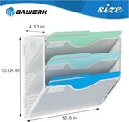 Gawerk 3 Tier Hanging Wall File Organizer, Mesh Mail Paper Orgnization Hanging File Folder Holder for Home Office, White