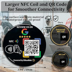 Epoxy Sticky Card with NFC Chip & QR Code - Compatible with Google Business Page for Customer Reviews, Boost Business Reviews, Essential for Small Businesses, No App, No Monthly Fee (Black-3 Cards)