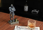 Amoysanli Knight Pen Stand Decoration Resin Pen Holder Art Craft Paperweight for Desktop Organizer Festival Gifts for Boyfriend Husband Dad Son(Blue)