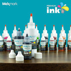 MaxMark Premium Refill Ink with Control Tip Bottle for Self-Inking Stamps, Black Color - 4 oz.