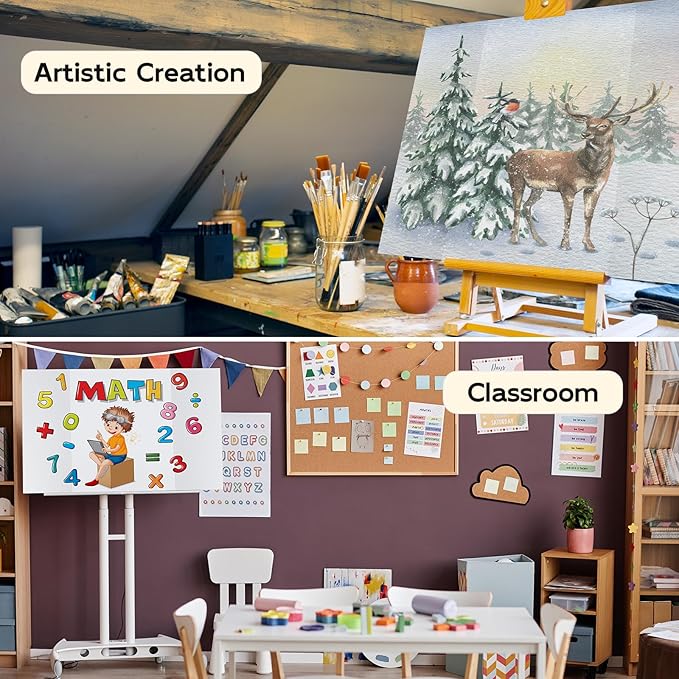 12 Pack Trifold Poster Board, 16x24 Inches White Presentation Board, Portable Display Board for Science Fair, School DIY Project and Business Exhibitions