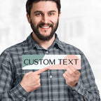 Custom Sign, Christmas Gift Custom Street Sign, 11 Font Colors, 13 Font Styles, 4 Hole Options, 22 Sizes, 3x12 Inches, Rust Free DiBound, Fade Resistant, Made in USA by My Sign Center (Minimalist)
