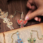 Fantasy Sword Bookmarks 4pcs - Medieval Knight Warrior Metal Book Marks for Readers, Gifts for Book Lovers, Cool Literary Page Holders for Reading Accessories, Men Women Teens, Christmas Birthday