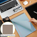 Resurhang 6 Pcs Legal Pad Top Spiral Bound Notebook 70 Sheets Double Sided College Ruled Paper Notepad Memo Steno Pad with Stiff Cover for Business College(8.5 x 11 Inches,No Holes,Retro Colors)