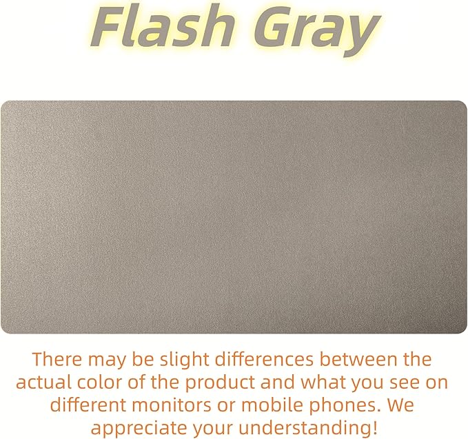 Bloss Pearl Gray Desk Mat 31.5"x15.7", Desk Matt for Desktop, Waterproof Large Desk Pad, Computer Mat for Office/Home/Decor/Christmas Desk Mat