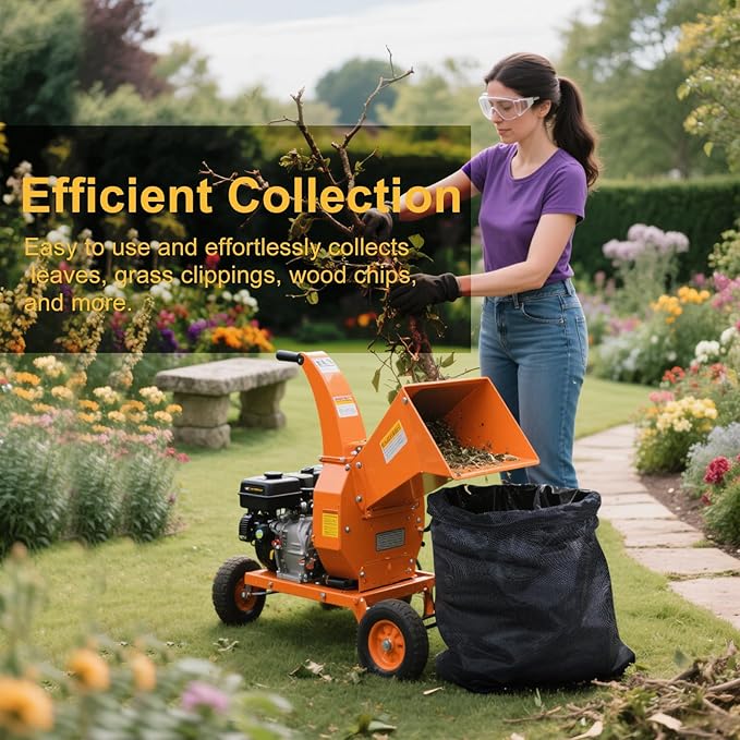 Wood Chipper Bag Collection for Craftsman Electric Shredder Mulcher, Universal 24x48 Leaf Mulcher Collection Bag Fits Most Brand