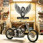 Custom Motorcycle Wheel Metal Signs Personalized Biker Name Sign Custom Garage Decor Motorbikes Wall Art Decor Motorcycle Sign Men Room Decorate Gifts for Men Husband Rider