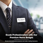 Name Tag, Magnetic White Name Tags, Personalized Name Tags, 1.5x3 Inches, Durable Engravable Impact Material, Made in The USA by My Sign Center