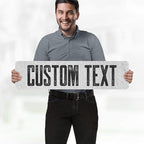 Custom Sign, Custom Street Sign, 11 Font Colors, 13 Font Styles, 4 Hole Options, 22 Sizes, 8x32 Inches, Rust Free DiBound, Fade Resistant, Made in USA by My Sign Center (Concrete)