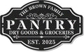 HYTSIGN Personalized Metal Farmhouse Pantry Sign, Wall Decor, Kitchen Signs, Rustic, Modern, Housewarming Gift