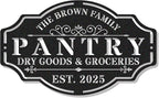 HYTSIGN Personalized Metal Farmhouse Pantry Sign, Wall Decor, Kitchen Signs, Rustic, Modern, Housewarming Gift