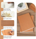 miikoul 48 Pack A5 Kraft Paper Notebook Lined Journal Bulk, 8.3 X 5.5 Inch, 60 Pages/30 Sheets, 80gsm, Travel Notebook Notepad for Adult, Students, Gift, Office, Back to School Supplies