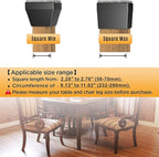 Square Chair Leg Protectors for Hardwood Floors,16 Pcs Silicone Felt Furniture Legs Caps to Prevent Floor from Scratches and Reduce Noise, Easy to Move,（Fit: 2.25" -2.75" Black）.