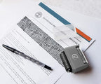 Vantamo Identity Theft Protection Roller Stamp for Hiding Sensitive Information, Wide Confidential Stamp with 6 Ink Refill, Security Stamp Roller for Identity Theft Prevention, Classy Gray