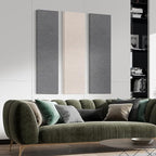 2 Pack 2" Thick Acoustic Panels, 47.24" X 11.81" Fiberglass Wall Panel, Acoustic Panels Sound Absorbing for Office, Studio, Home Theatre - Linen