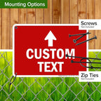 Custom Arrow,Custom Directional Sign, Up Arrow,7x10 Inches, Rust Free .040 Aluminum, Fade Resistant, Made in USA by My Sign Center