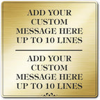 Custom Sign, Office Sign, Business/Office Name Plates for Doors/Wall, Indoor/Outdoor, 8x8 Inch, 18 Colors, (Prestige) Made in USA by My Sign Center