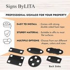 Signs ByLITA Standard Office Sign - Professional Business Signage - Easy to Install (Ivory/Dark Brown) - Medium 1 Pack