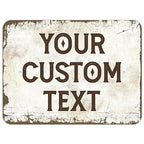 Rustic Custom Sign, Personalized Metal Signs, Gifts for Him Men Dad, Man Cave, Indoor and Outdoor Use 18x24 Inches, ACM, Fade Resistant, Made in USA