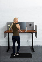 Stand Up Desk Store ReFocus Clamp-on Acoustic Desk Divider Privacy Panel That Reduces Noise and Visual Distractions (Cool Gray, 47.25" X 23.6")