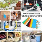 100pcs Blank Plastic Tags for Labeling Reusable Hanging Tags Ties Key Tag Storage Labels Waterproof Plastic Mark Label Writable Hang Sign with One Marker Pen (Blue)