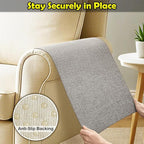 Couch Arm Covers, Waterproof Armrest Cover for Sofa, Armchair, Loveseat, Non-Slip Recliner Arm Cover, Sofa Arm Covers, Headrest Covers, Arm Chair Covers Set of 2 (Taupe, 28"×24")