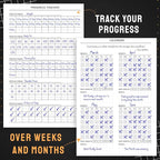 Nextnoid Hardcover Fitness Planner Workout Journal for Men & Women - A5 Sturdy Workout Book Log to Track Gym & Home Workouts - Beige