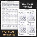Nextnoid Hardcover Fitness Journal Workout Planner for Men & Women - A5 Sturdy Workout Log Book to Track Gym & Home Workouts - Brown
